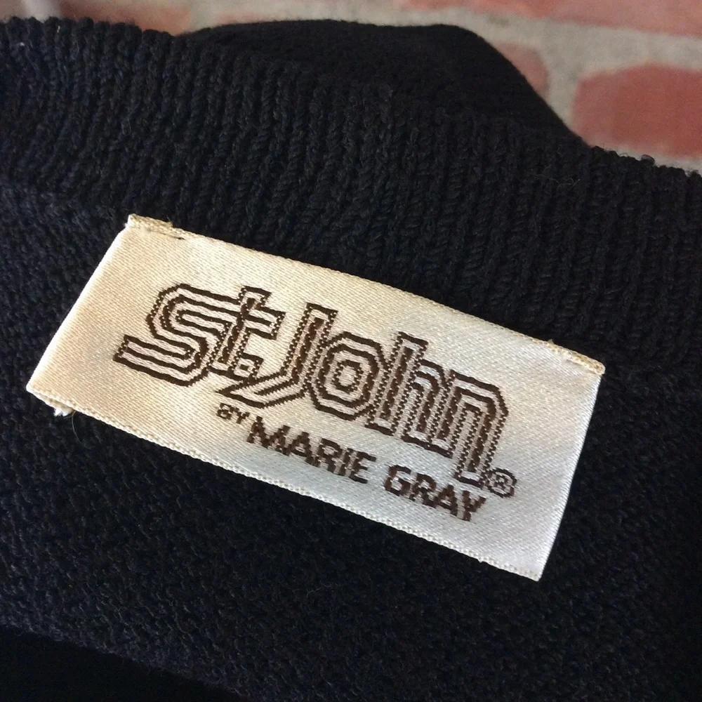 Vintage St. John Santana Knit Bell Sleeve Cardigan - Picture 5 of 8